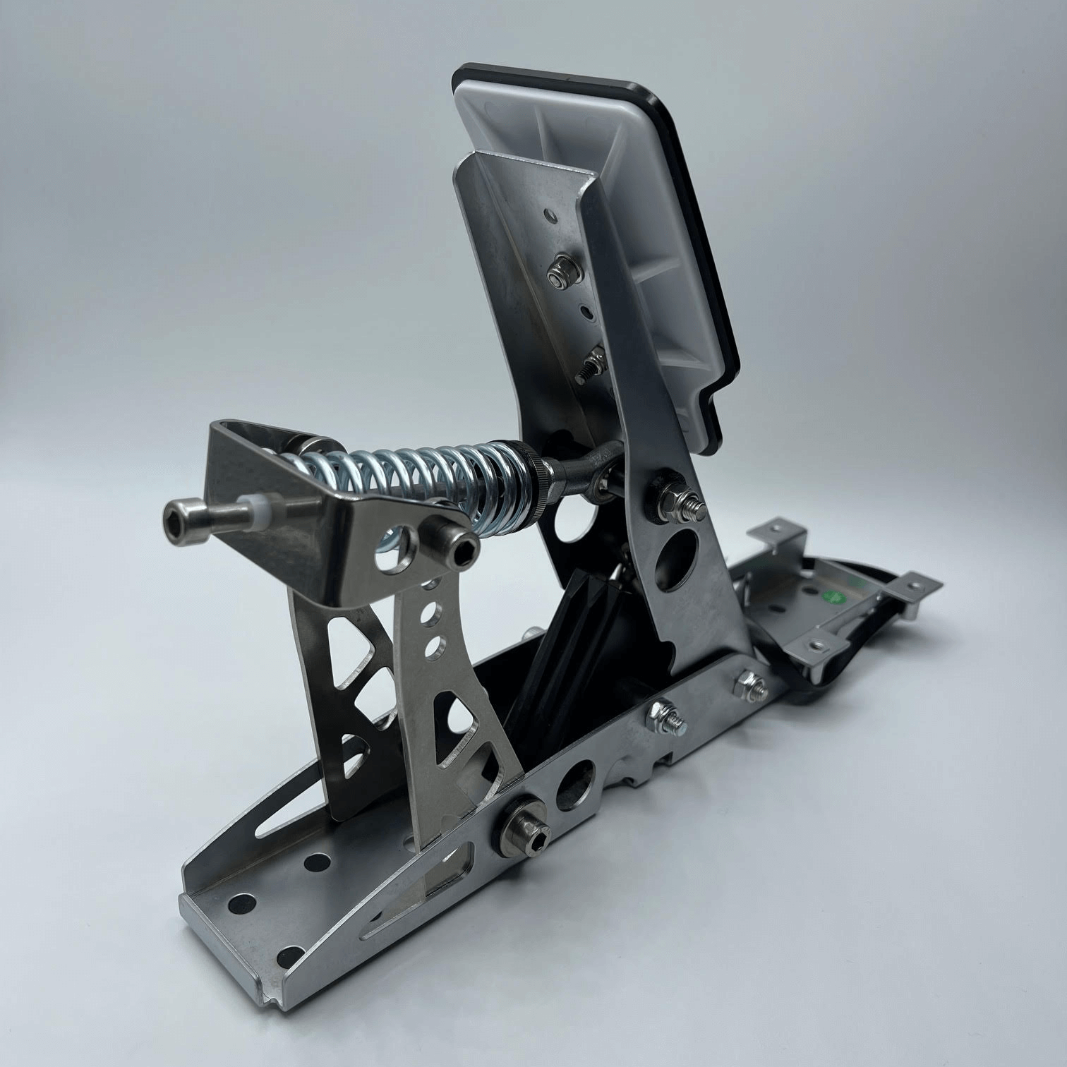 Isometric view of the Race Sim Engineering clutch upgrade kit installed on the Fanatec CSL Pedals