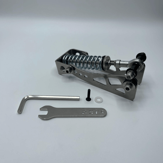 Overview of the Race Sim Engineering clutch upgrade kit installed on the Fanatec CSL Pedals