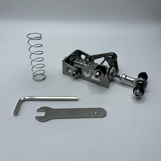 Overview of the Race Sim Engineering throttle upgrade kit installed on the Fanatec CSL Pedals